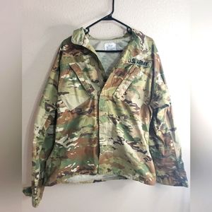 Military issued camo fatigue field jacket,  M
